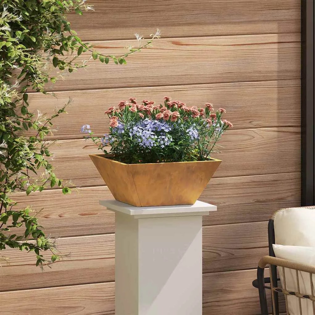 vidaXL Γλάστρα Κήπου Σκ rusty 35 x 35 x 15 εκ.