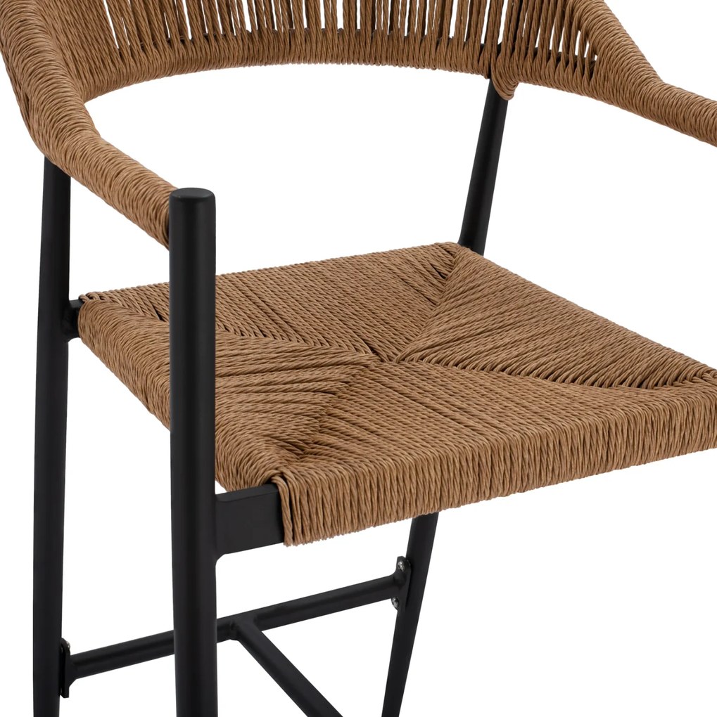 ΣΚΑΜΠΟ BAR ΑΛΟΥΜΙΝΙΟΥ GREGG HM5788.12 ΑΝΘΡΑΚΙ-ΜΠΕΖ ΤΗΣ ΑΜΜΟΥ ΣΥΝΘ.RATTAN 54x57x106Υεκ (1 Τεμμάχια)