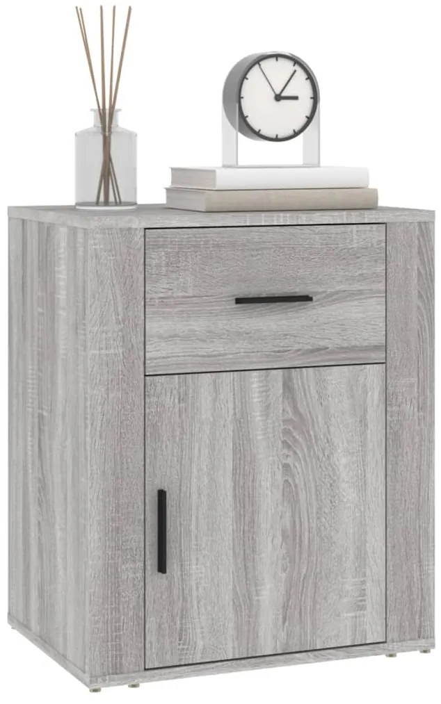 vidaXL Κομοδίνο Γκρι Sonoma 50x36x60 εκ. από Επεξεργασμένο Ξύλο