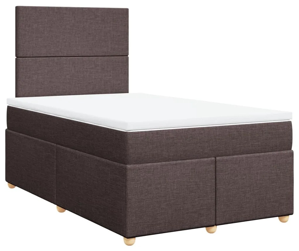 ΚΡΕΒΑΤΙ BOXSPRING ΜΕ ΣΤΡΩΜΑ ΣΚΟΥΡΟ ΚΑΦΕ 120X190 ΕΚ ΥΦΑΣΜΑΤΙΝΟ 3293515