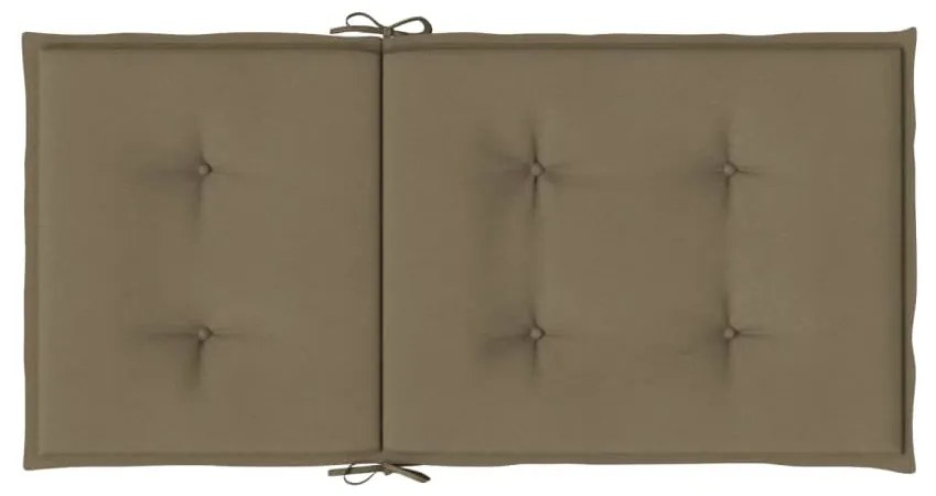 vidaXL Μαξιλάρια Καρέκλας με Πλάτη 4 τεμ. Taupe 100x50x4 εκ. Ύφασμα