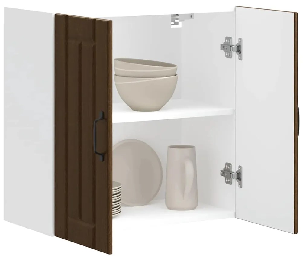 ντουλάπι τοίχου κουζίνας "Lucca" Καφέ δρυς καπλαμά ξύλινο