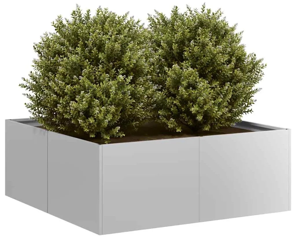 vidaXL Ζαρντινιέρα 80x80x30 εκ. από Γαλβανισμένο Ατσάλι