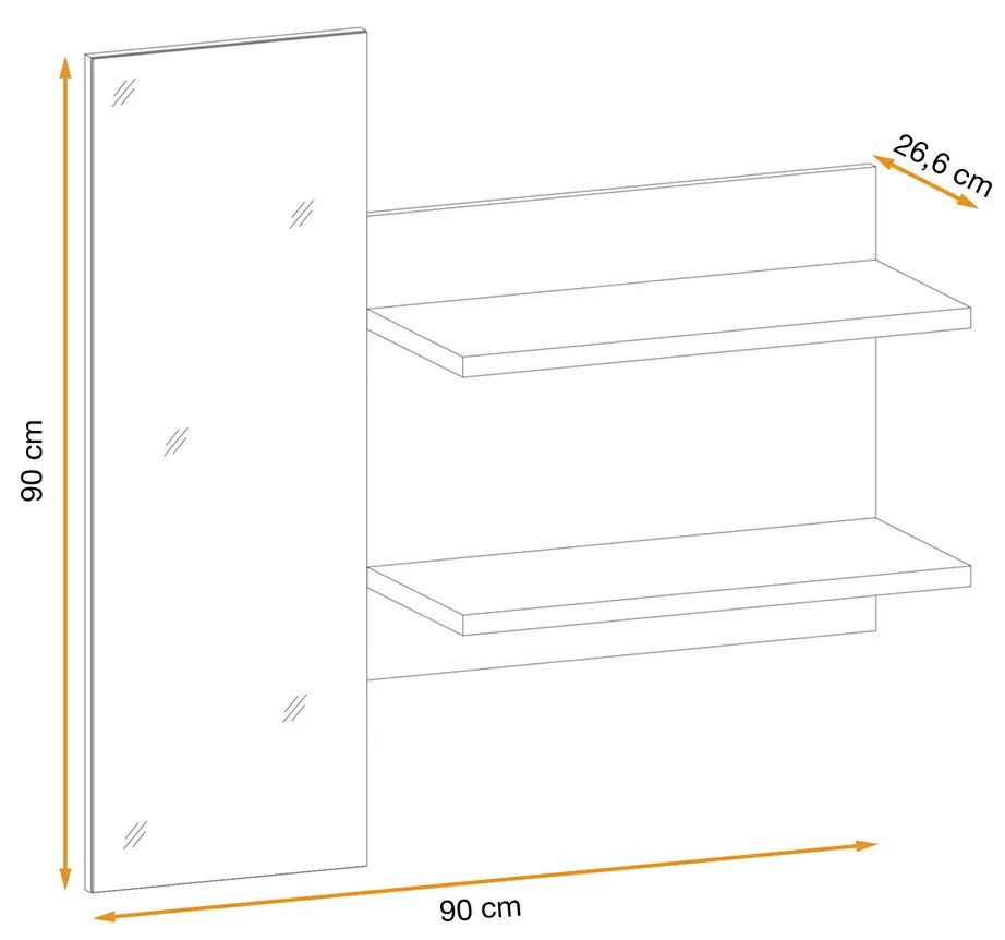 Swap XIX Σύνθεση Καφέ δρυς 280x180x40