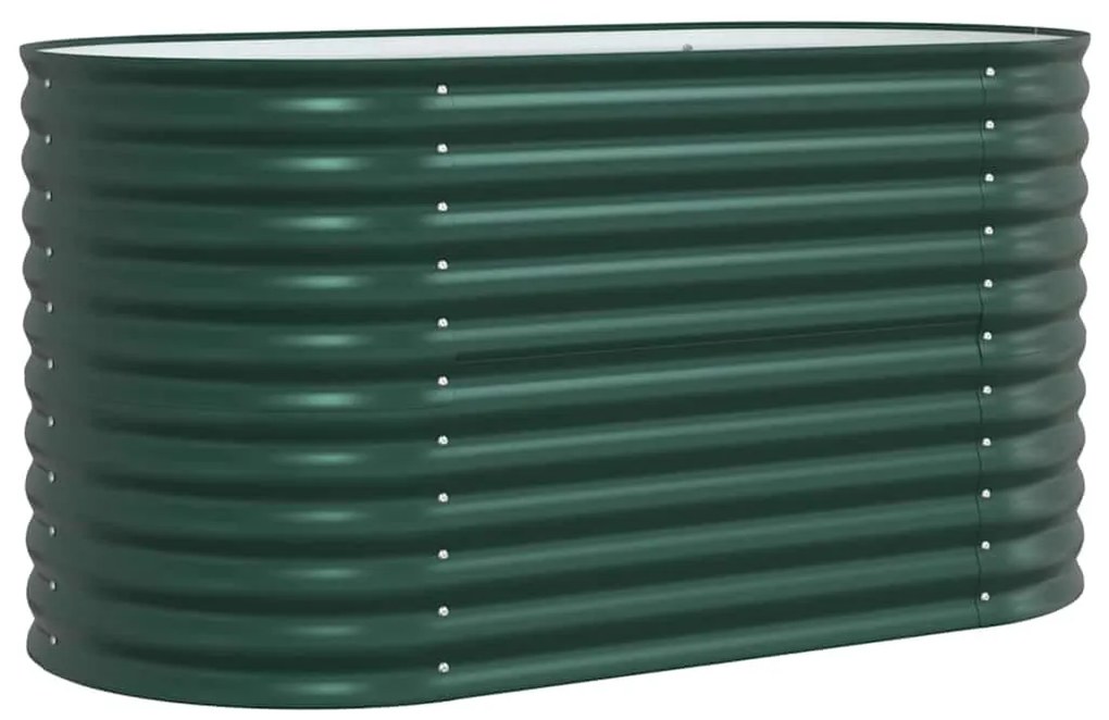 vidaXL Υπερυψωμένη Ζαρντινιέρα Πράσινο 160 x 80 x 81 cm Ατσάλι