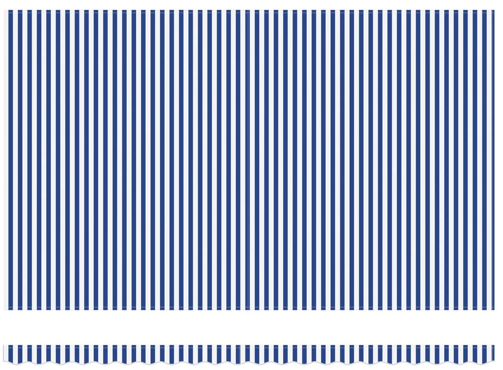 vidaXL Ανασυρόμενη Τέντα Μπλε και Λευκή 500x300 εκ