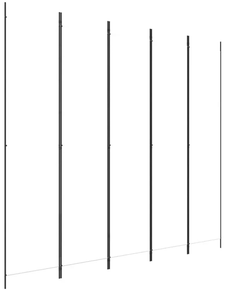Διαχωριστικό Δωματίου με 5 Πάνελ Λευκό 250x220 εκ. από Ύφασμα - Λευκό