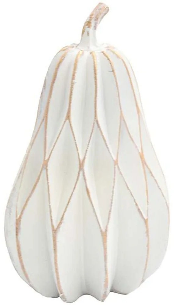 Διακοσμητικό Επιτραπέζιο 374-124-082 15x13x23cm White-Gold Πολυρεσίνη