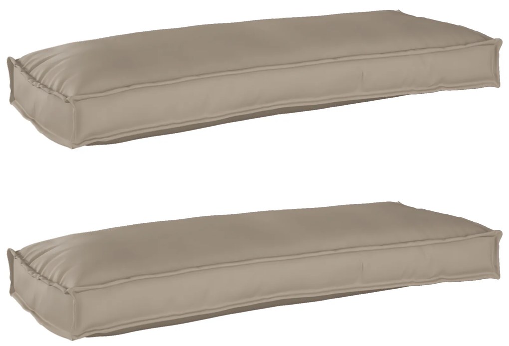 vidaXL Σετ Μαξιλαριών Πάγου 2 pcs Taupe 100 x 40 x 8 εκ Ύφασμα Oxford