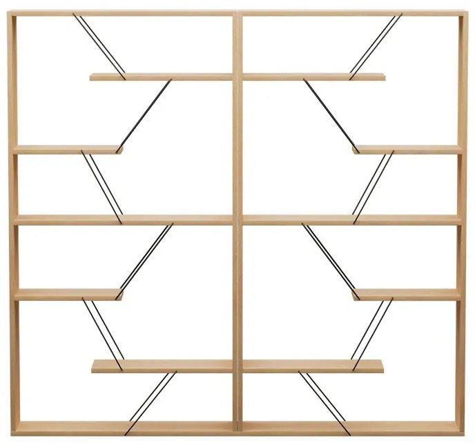 Βιβλιοθήκη Tars sonoma-μαύρο 168x24x157εκ 168x24x157 εκ.