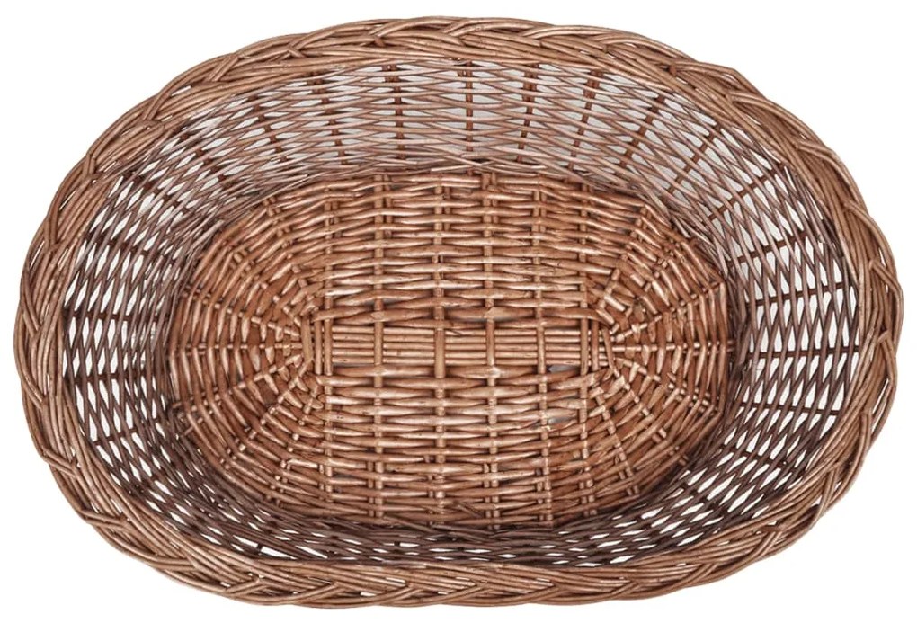 Καλάθι Σκύλου/Κρεβάτι Κατοικίδιου Φυσικό Χρώμα 69 εκ. από Ξύλο Ιτιάς