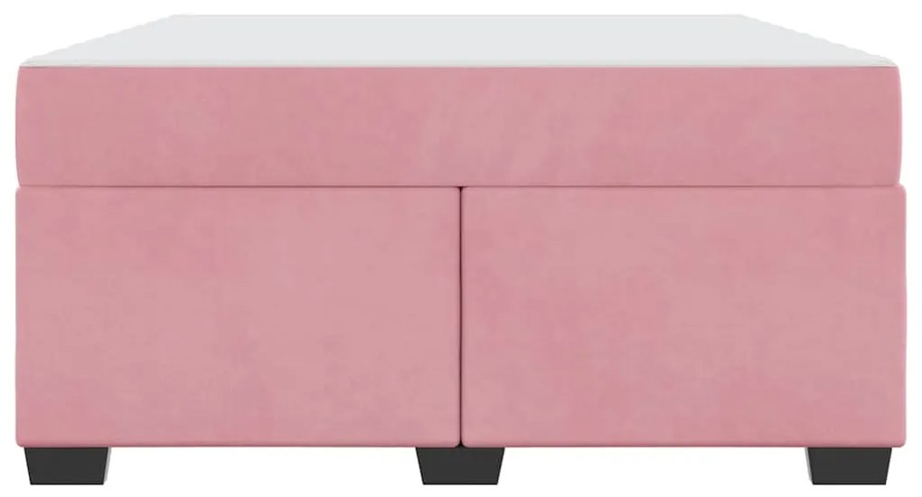 vidaXL Σκελετός Κρεβατιού με στρώμα Ροζ 140 x 200 cm ύφασμα