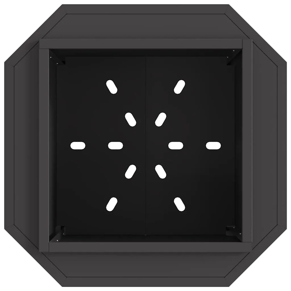 vidaXL Φωτιά Μαύρο 48 x 48 x 51 cm Κρύα έλαση από χάλυβα