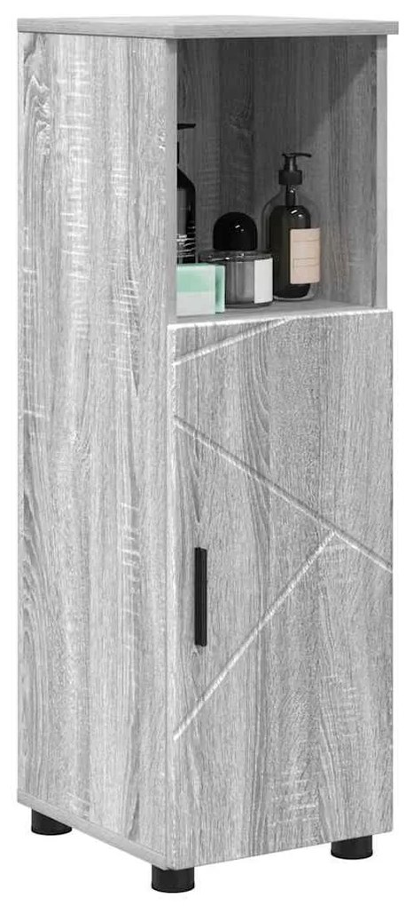 vidaXL Ντουλάπι Μπάνιου Γκρι sonoma 30 x 35 x 95 εκ Επεξεργασμένο ξύλο