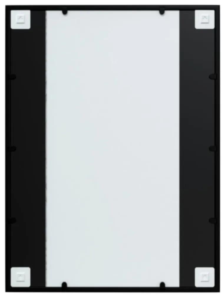 vidaXL Καθρέφτης Τοίχου Μαύρος 80 x 60 εκ. Μεταλλικός