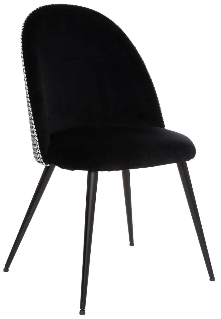 Καρέκλα Τραπεζαρίας (52x54x84) A-S Slano Velvet Black 184908E