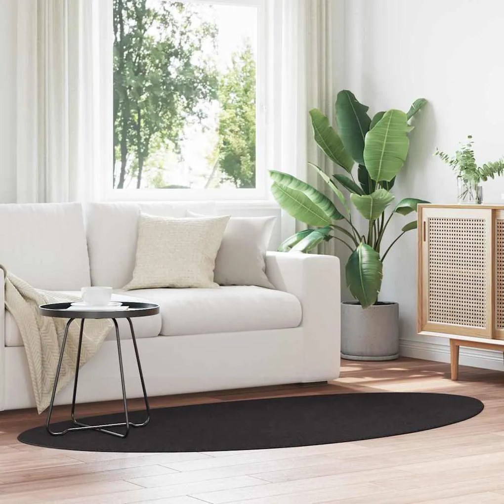 vidaXL Χαλί HUARTE Μαύρο 100 x 200 cm Πολυεστέρας