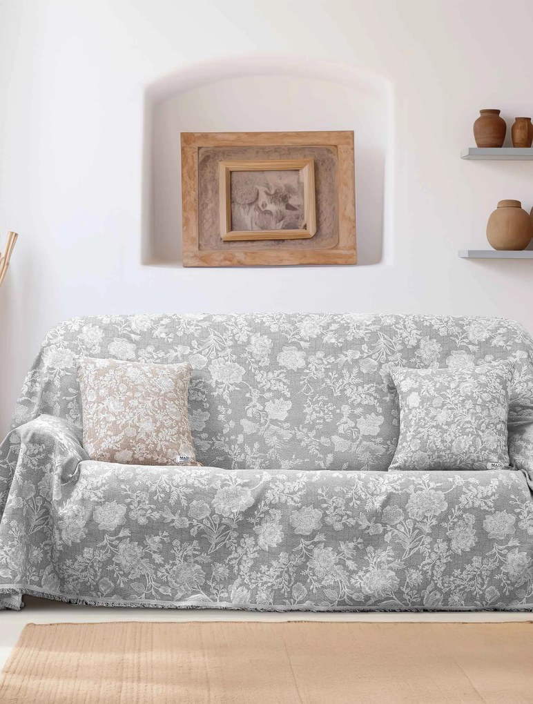 Ριχτάρι SOFIMA GREY Ριχτάρι τριθέσιου καναπέ: 170 x 300 εκ.