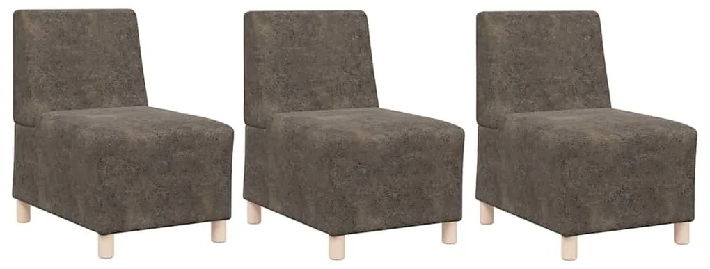 vidaXL Καθίσμα Σαλονιού 3 pcs Σκούρο Γκρι 55 x 74 x 82 εκ.