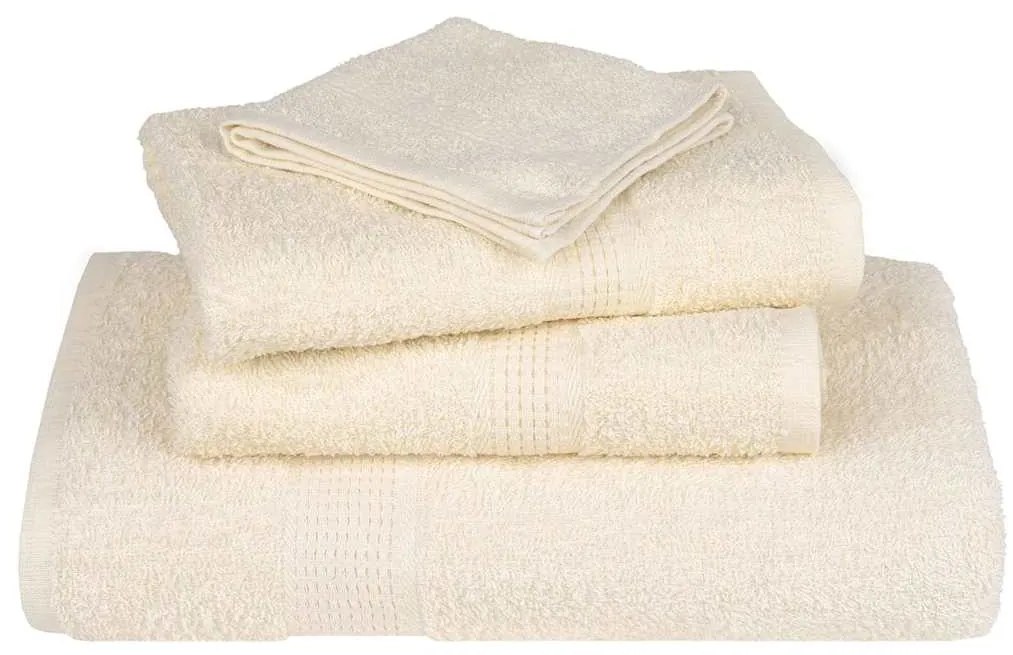 vidaXL Πετσέτες Μπάνιου FROGN 10 τεμ. Κρεμ 100x150 εκ. 360 γρ./μ²