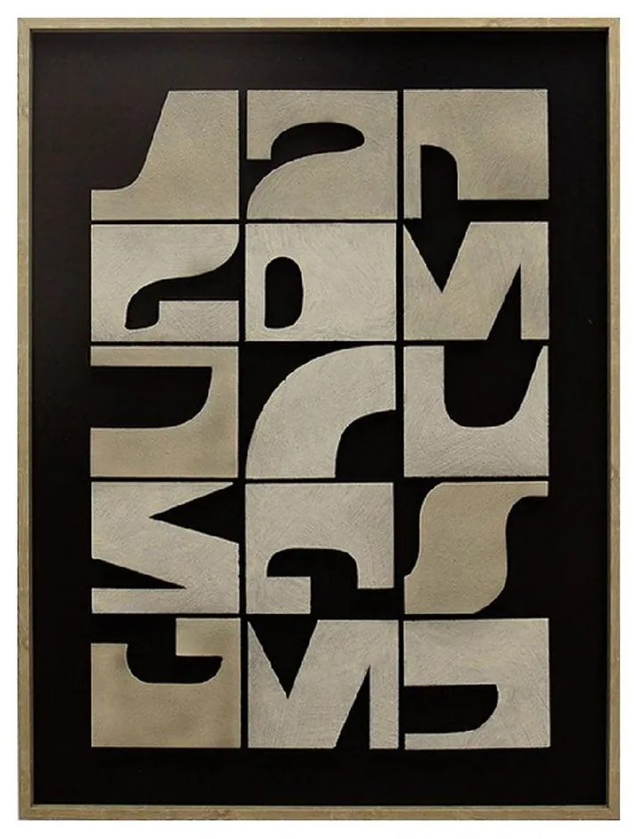 Πίνακας Καμβάς 3D FAL215 60x80cm Black-Beige Espiel Vertical Καμβάς