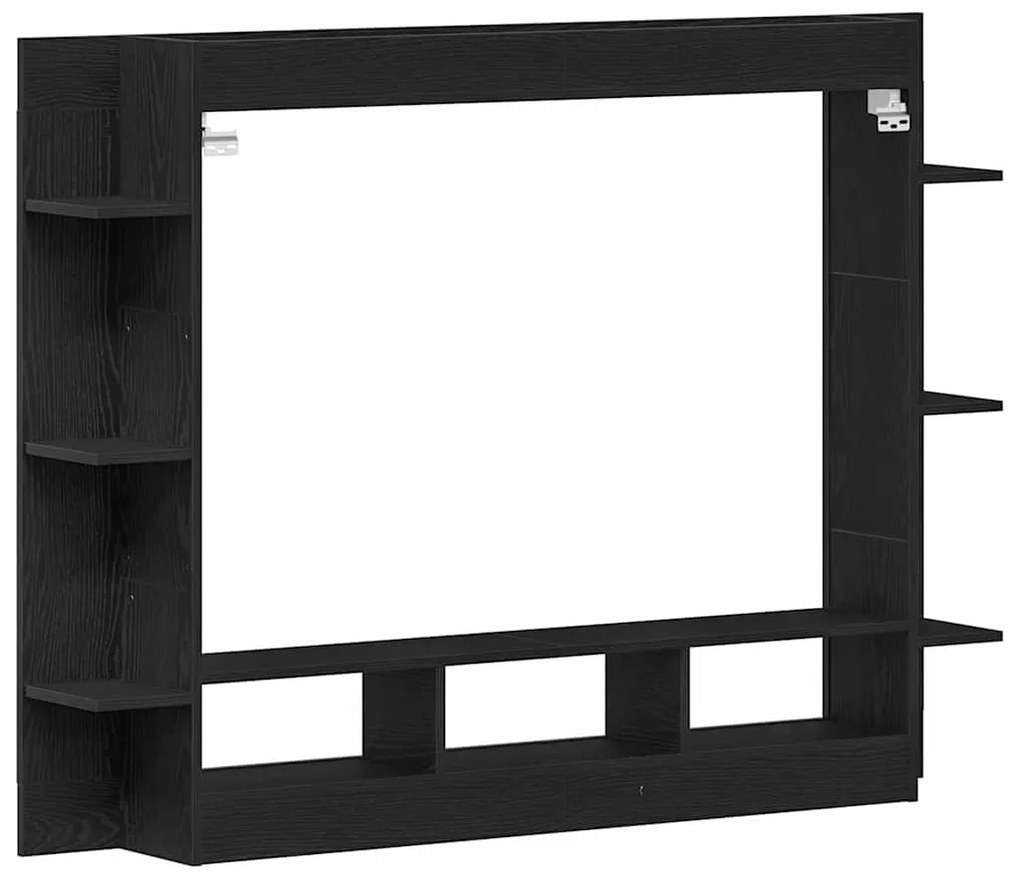 vidaXL Ντουλάπι TV Μαύρη δρυς 152 x 22 x 113 εκ. Επεξεργασμένο ξύλο