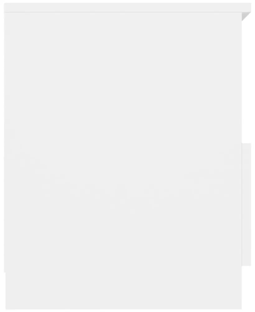 Κομοδίνο Λευκό 40 x 40 x 50 εκ. από Μοριοσανίδα - Λευκό