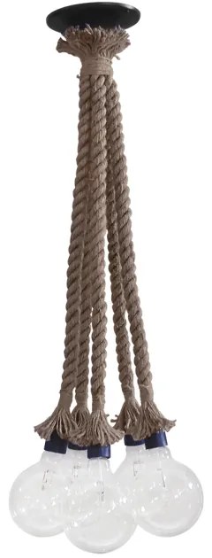 Κρεμαστό Φωτιστικό Οροφής Rope UT-5L TS σχοινί Heronia-31-0195-Καφέ 31-0195