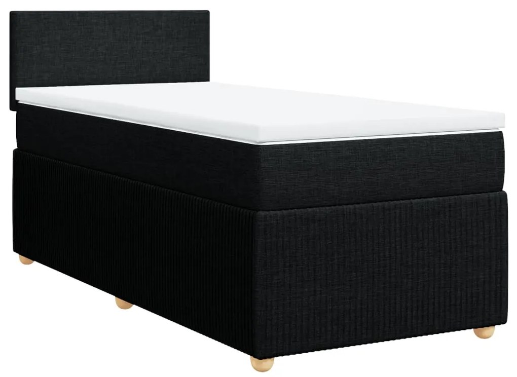 ΚΡΕΒΑΤΙ BOXSPRING ΜΕ ΣΤΡΩΜΑ ΜΑΥΡΟ 90X190 ΕΚ.ΥΦΑΣΜΑΤΙΝΟ 3289606