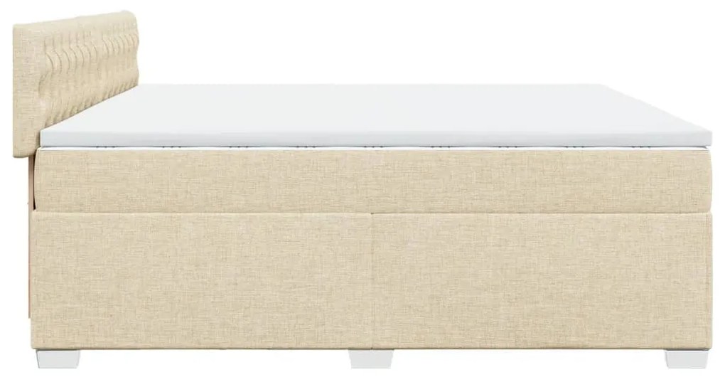 ΚΡΕΒΑΤΙ BOXSPRING ΜΕ ΣΤΡΩΜΑ ΚΡΕΜ 200X200 ΕΚ. ΥΦΑΣΜΑΤΙΝΟ 3286007