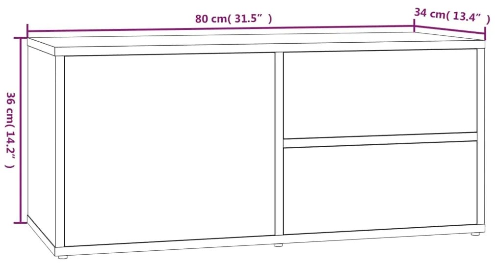 ΈΠΙΠΛΟ ΤΗΛΕΟΡΑΣΗΣ ΚΑΠΝΙΣΤΗ ΔΡΥΣ 80 X 34 X 36 ΕΚ. ΕΠΕΞ. ΞΥΛΟ 815495