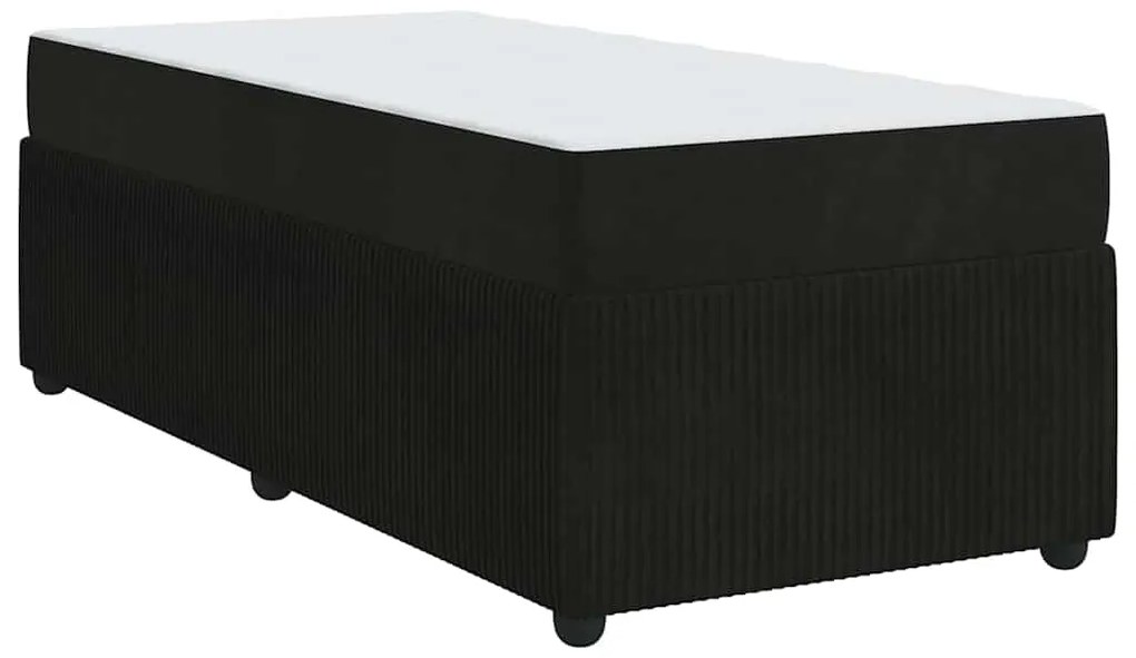 vidaXL Σκελετός κρεβατιού με στρώμα Άλλο Μαύρο 90 x 200 cm Βελούδο