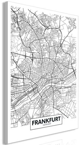 Πίνακας - Map of Frankfurt (1 Part) Vertical - 40x60