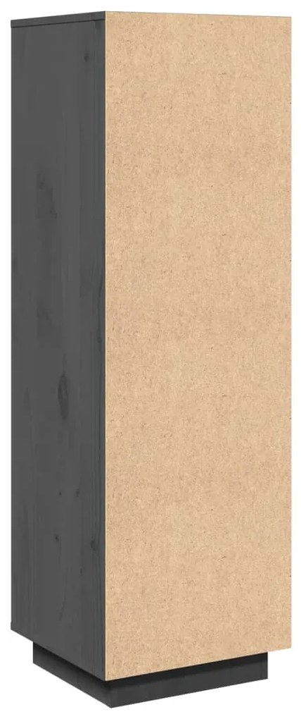 vidaXL Ντουλάπι Ψηλό Γκρι 38 x 35 x 117 εκ. από Μασίφ Ξύλο Πεύκου