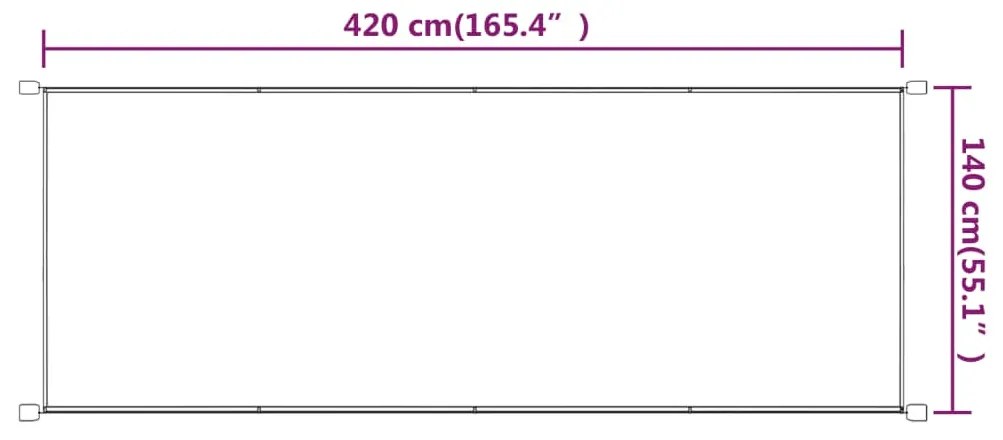 vidaXL Τέντα Κάθετη Taupe 140 x 420 εκ. από Ύφασμα Oxford
