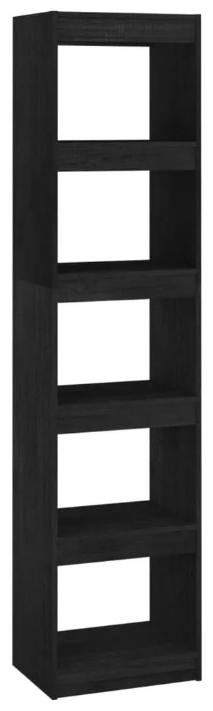 vidaXL Βιβλιοθήκη/Διαχωριστικό Χώρου Μαύρο 40x30x167,5 εκ. Ξύλο Πεύκου