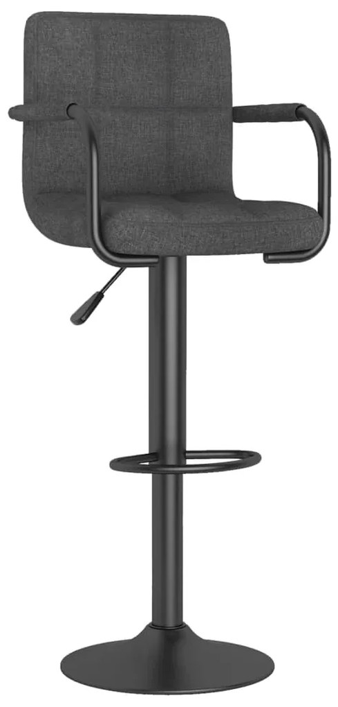 vidaXL Καρέκλες Μπαρ 2 τεμ. Σκούρο Γκρι Υφασμάτινες