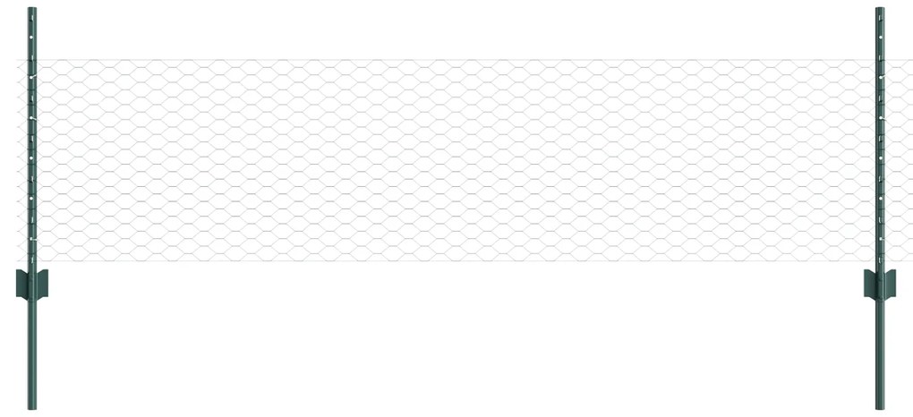 vidaXL 11 pcs U-Channel Πράσινοι Πόλοι  60 cm Χάλυβας