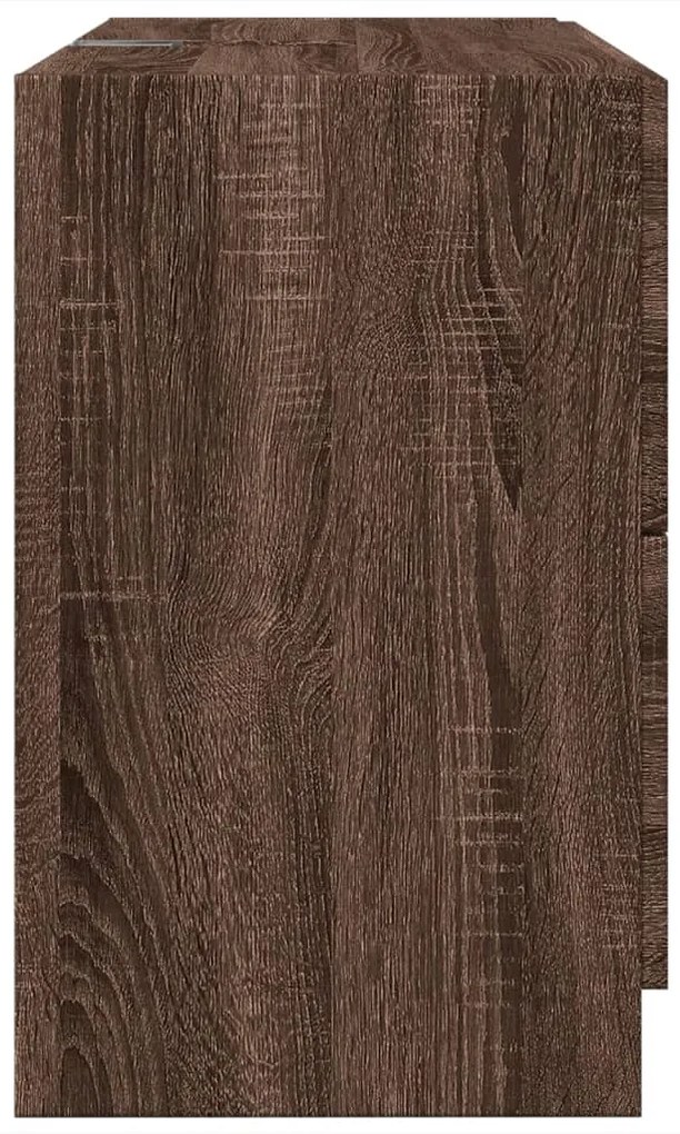 vidaXL Ντουλάπι Νιπτήρα Καφέ Δρυς 78x37x59 εκ. Επεξεργασμένο Ξύλο