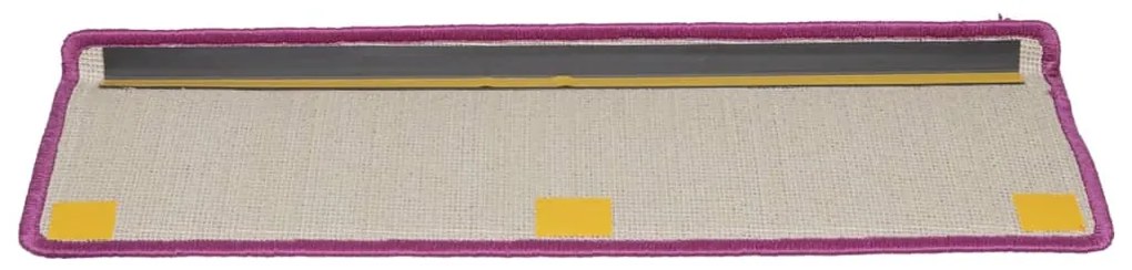 vidaXL Πατάκια Σκαλοπάτια 15 τεμ. 65x21x4 εκ. Μωβ Ορθογώνια Άκρη