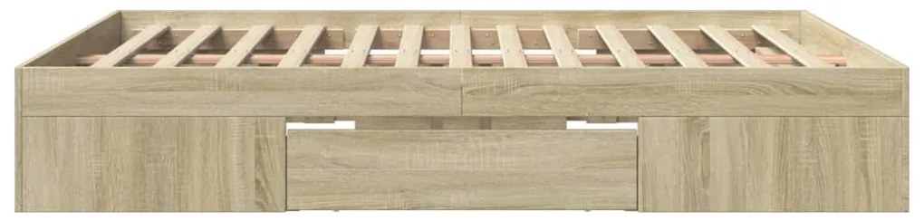 vidaXL Πλαίσιο Κρεβατιού Χωρ. Στρώμα Sonoma Δρυς 160x200 εκ. Επ. Ξύλο