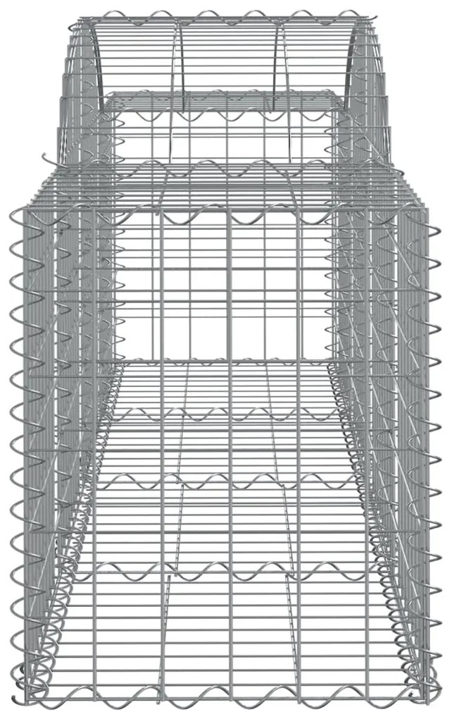 vidaXL Συρματοκιβώτια Τοξωτά 10 τεμ. 200x50x60/80 εκ. Γαλβαν. Ατσάλι