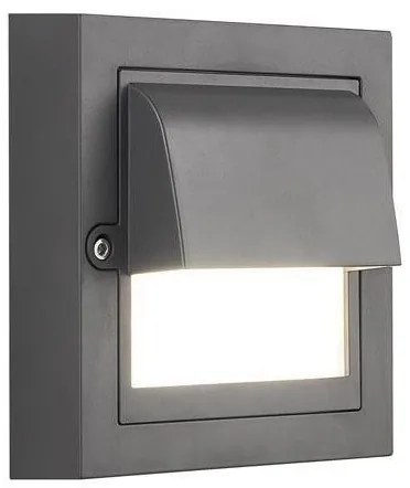 Απλίκα Φωτιστικό Τοίχου LED 6W 3CCT IP65 13,5x13,5cm Senario Pro Eurolamp-145-52127-Ανθρακί 145-52127