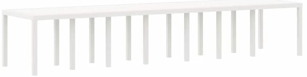 vidaXL Σέτ φαγητού για κήπο 15 pcs Λευκό Rattan Polt