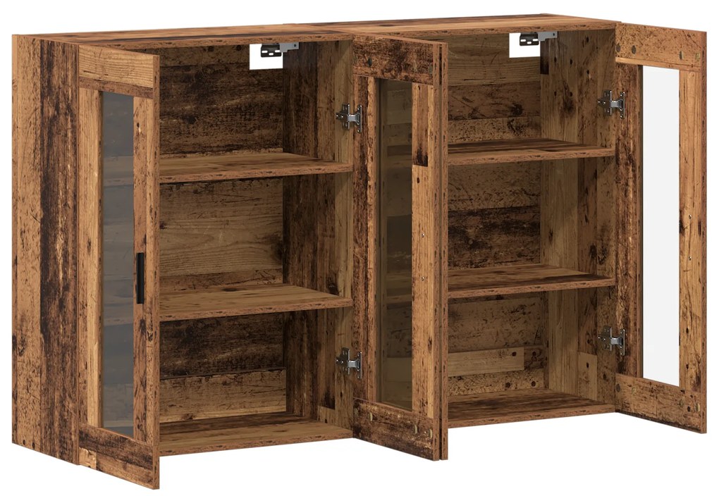 vidaXL Σετ τοίχου με δύο cabinets από παλιό ξύλο, διαστάσεις 69.5 x 34 x 90 εκ. Κατασκευασμένο από ξύλο.