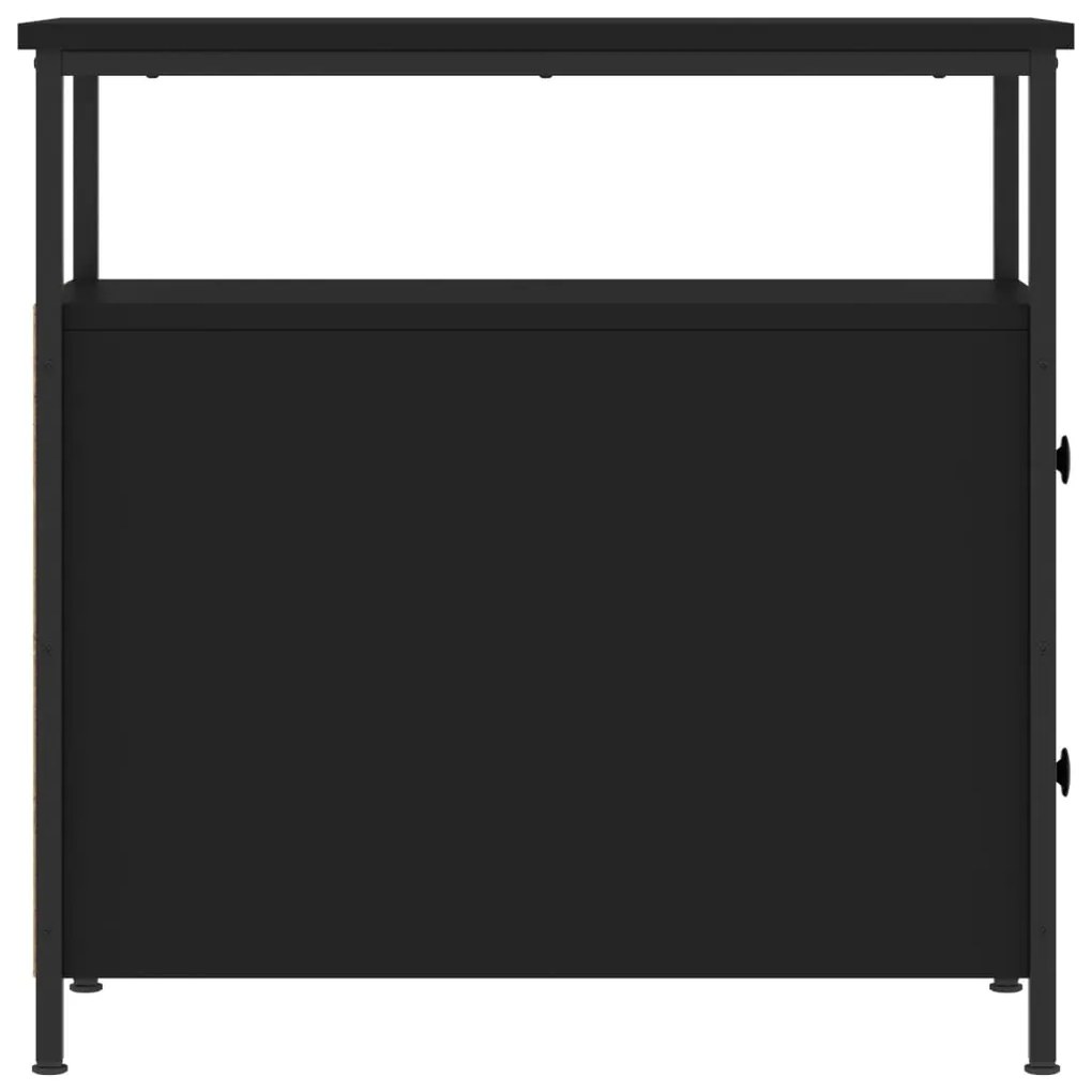 vidaXL Κομοδίνο Μαύρο 30 x 60 x 60 εκ. από Επεξεργασμένο Ξύλο
