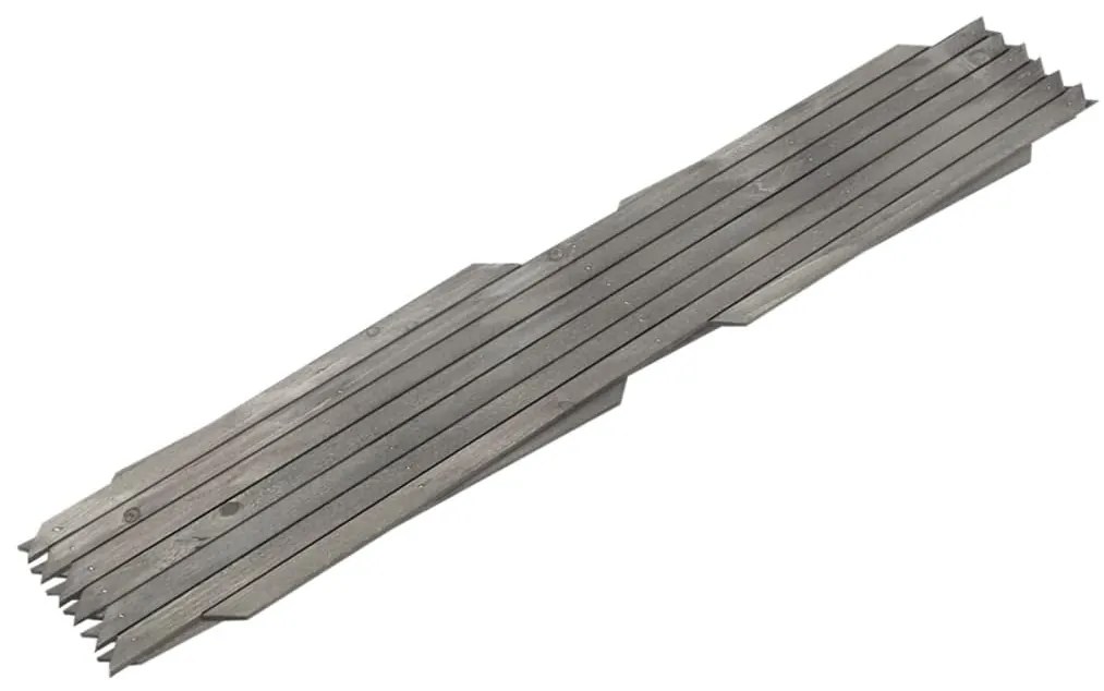 vidaXL Καφασωτό Φράχτης 5 τεμ. Γκρι 180 x 60 εκ. από Μασίφ Ξύλο Ελάτης