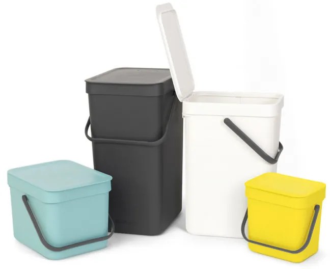 Brabantia Sort&Go κάδος χωριστής συλλογής 648978, 16 l, Χειρολαβή, Επιτοίχιος, Σκούρο γκρι