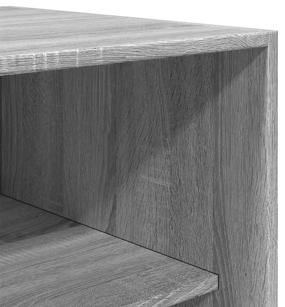 vidaXL Ντουλάπα Γκρι Sonoma 100 x 50 x 200 εκ. από Επεξεργασμένο Ξύλο