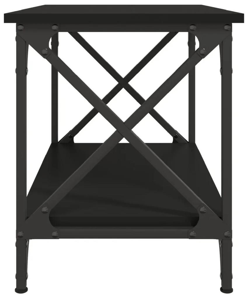 Βοηθητικό Τραπέζι Μαύρο 55 x 38 x 45 εκ. από Επεξεργασμένο Ξύλο - Μαύρο